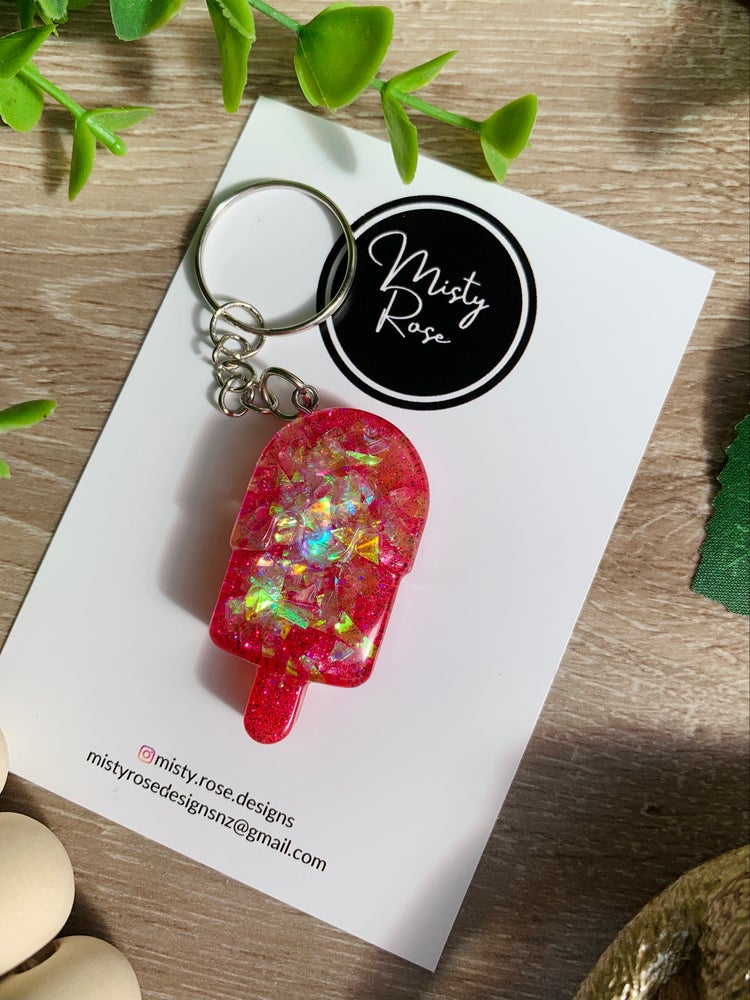 Pink Popsicle Keychains