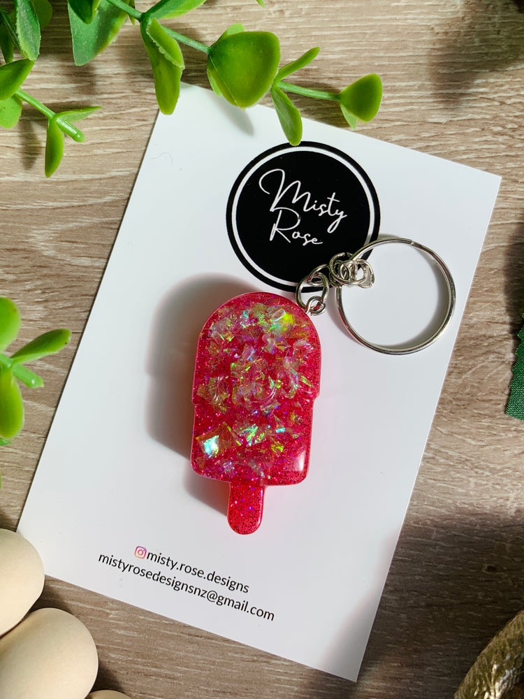Pink Popsicle Keychains