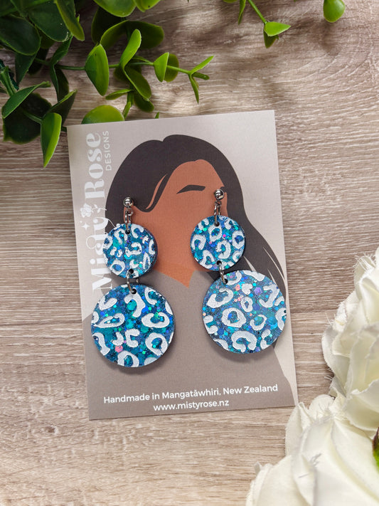 Leopard Circle Earrings