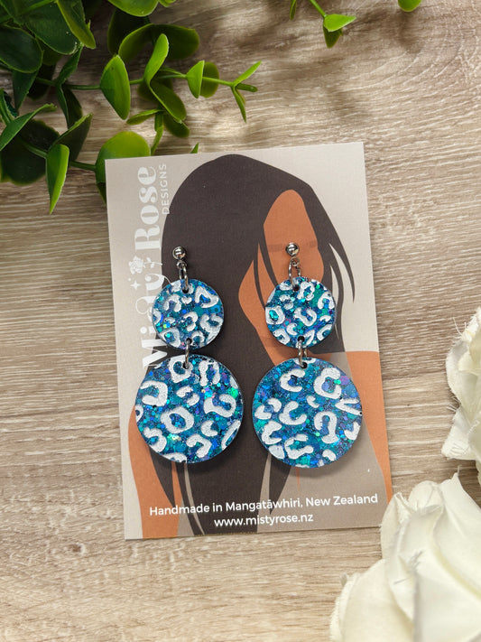 Leopard Circle Earrings