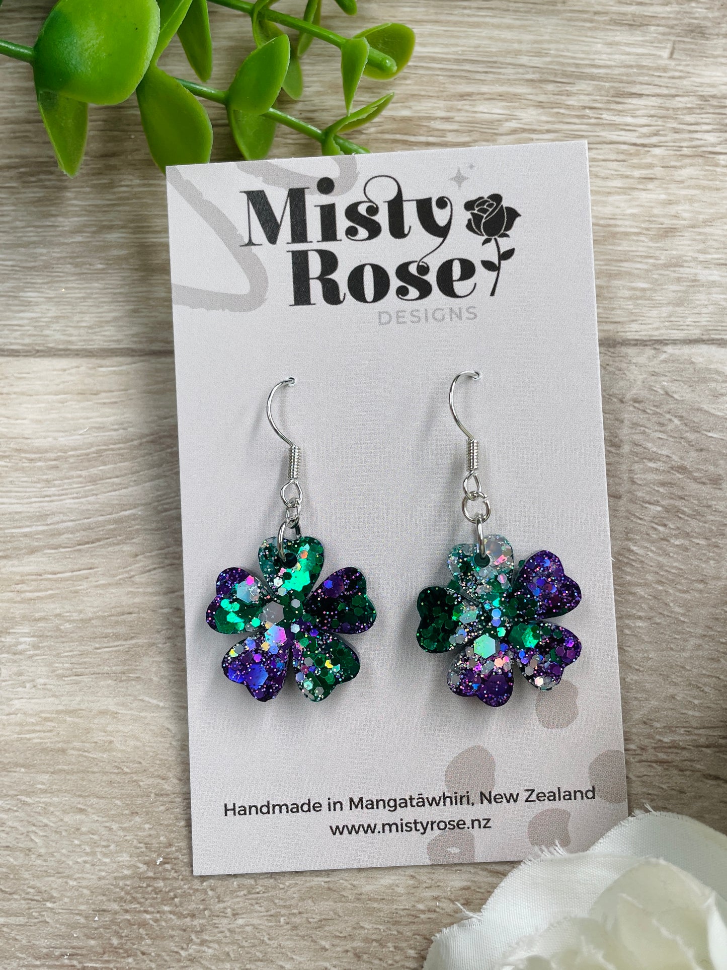 Mini Geranium Earrings