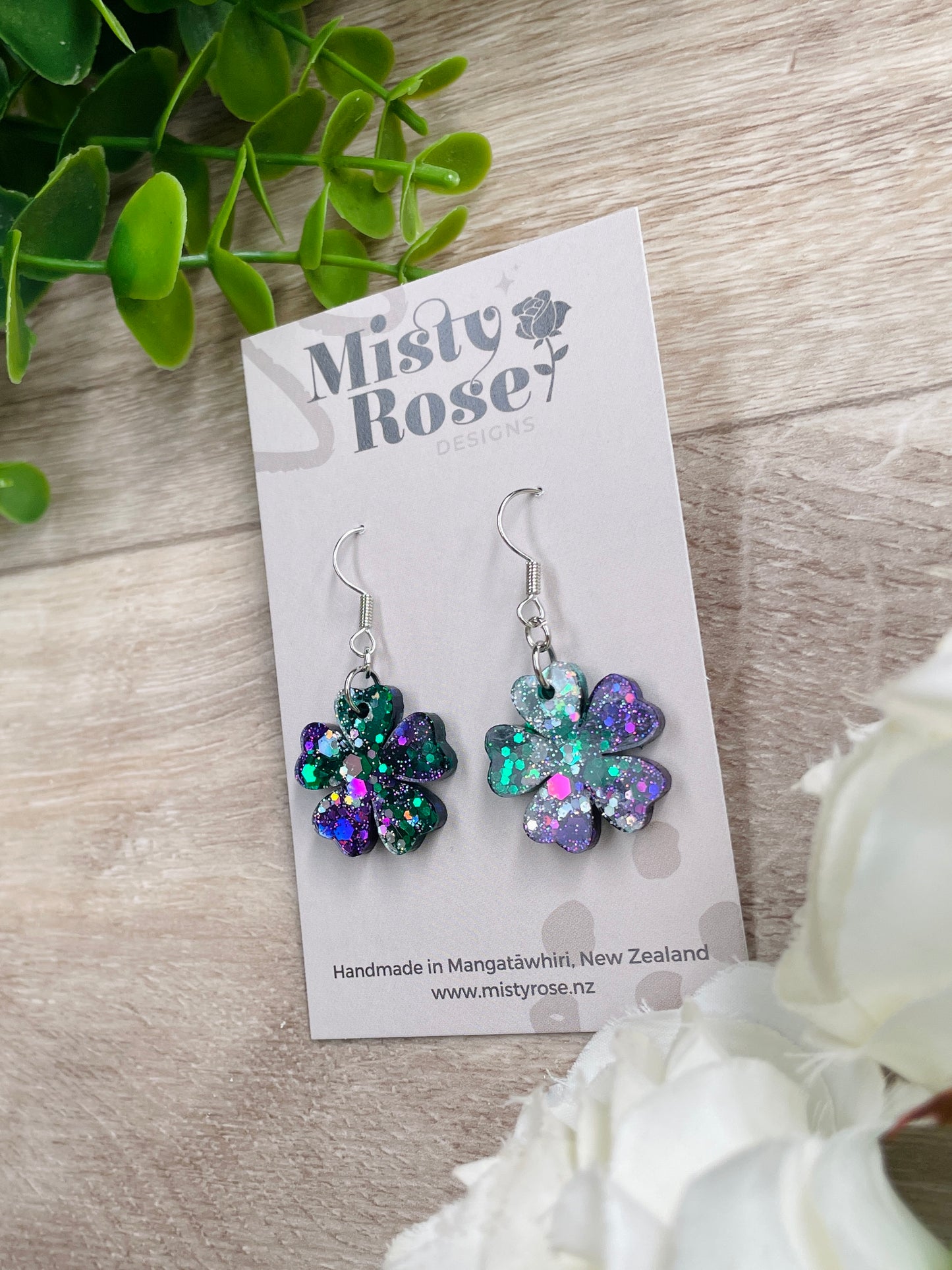 Mini Geranium Earrings