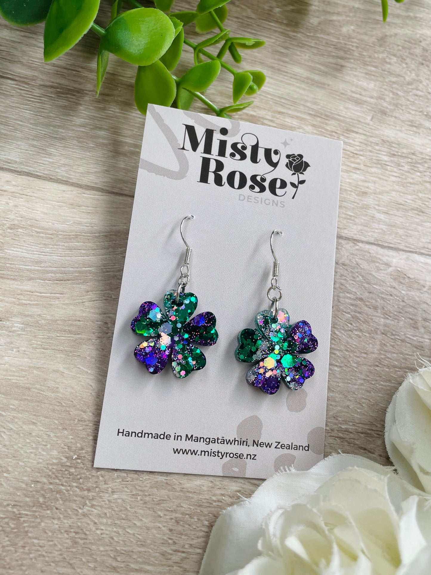 Mini Geranium Earrings