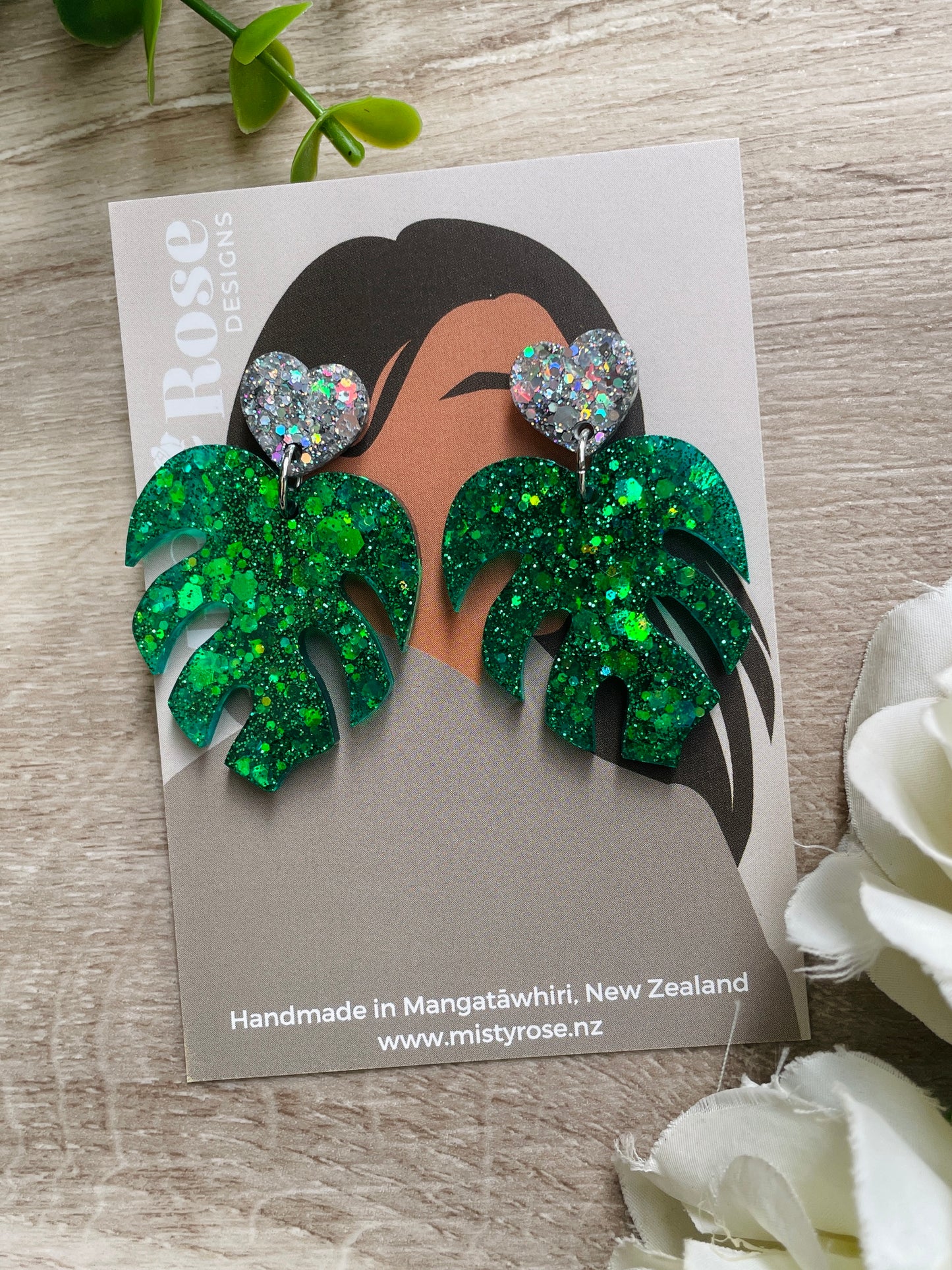 Monstera Earrings