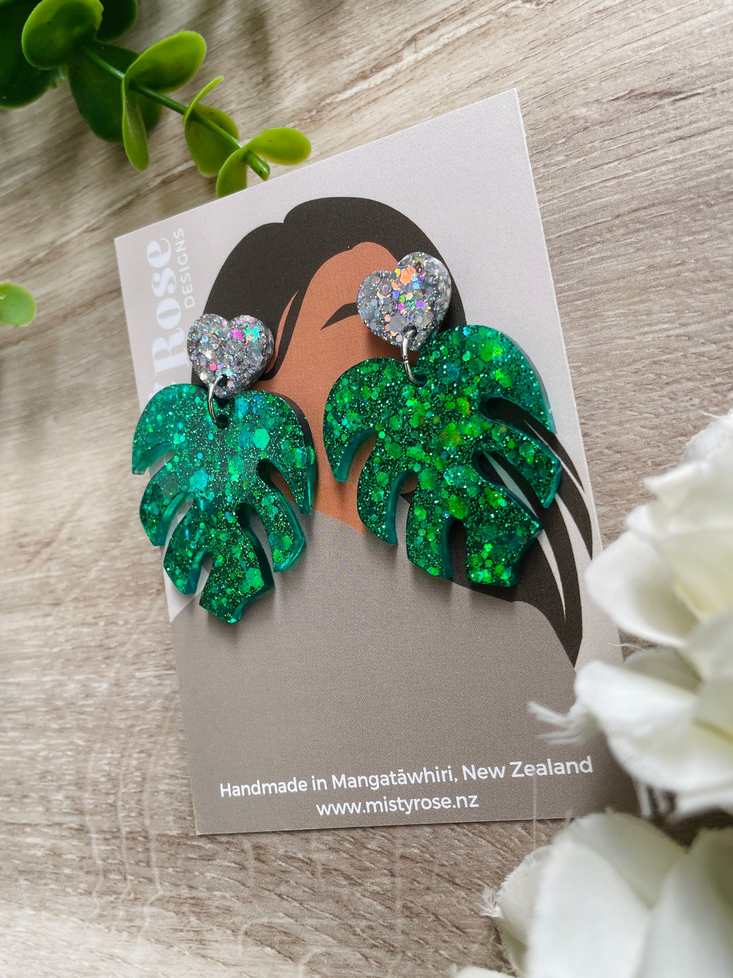 Monstera Earrings