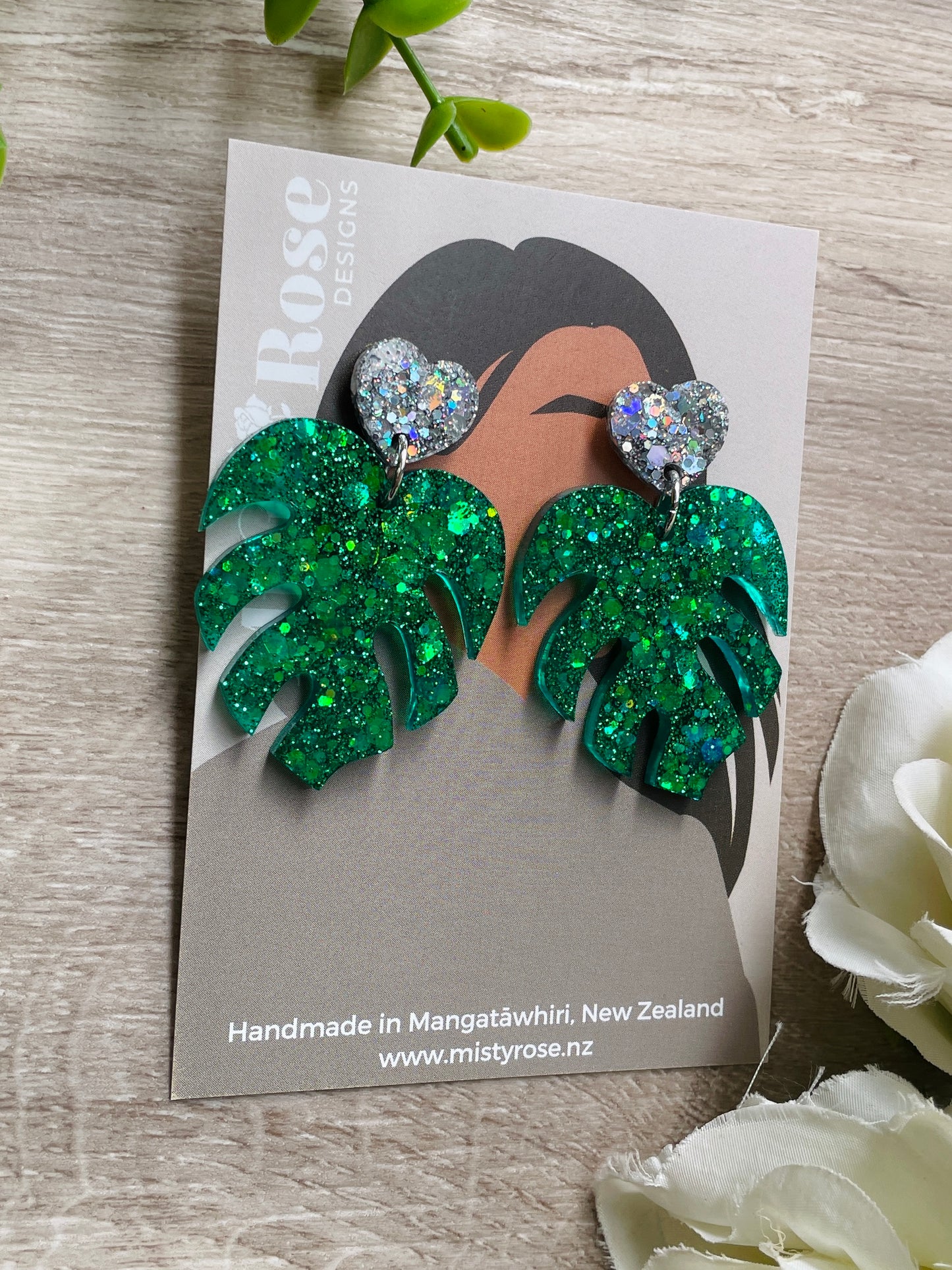 Monstera Earrings