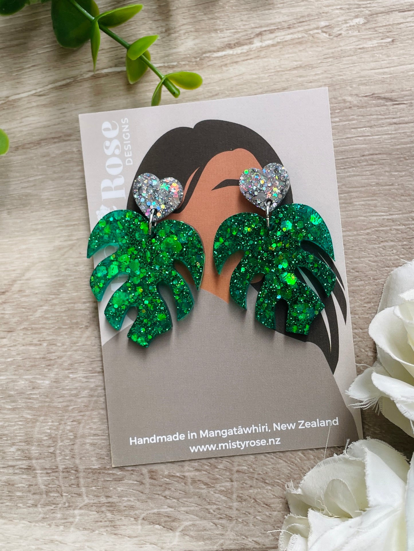 Monstera Earrings