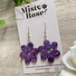 These stunning earrings with pointed petals remind me of Jasmine flowers🌼&nbsp;  Gorgeous mix of purple glitters 💜💜  Approx 2.5cm x 2.5cm