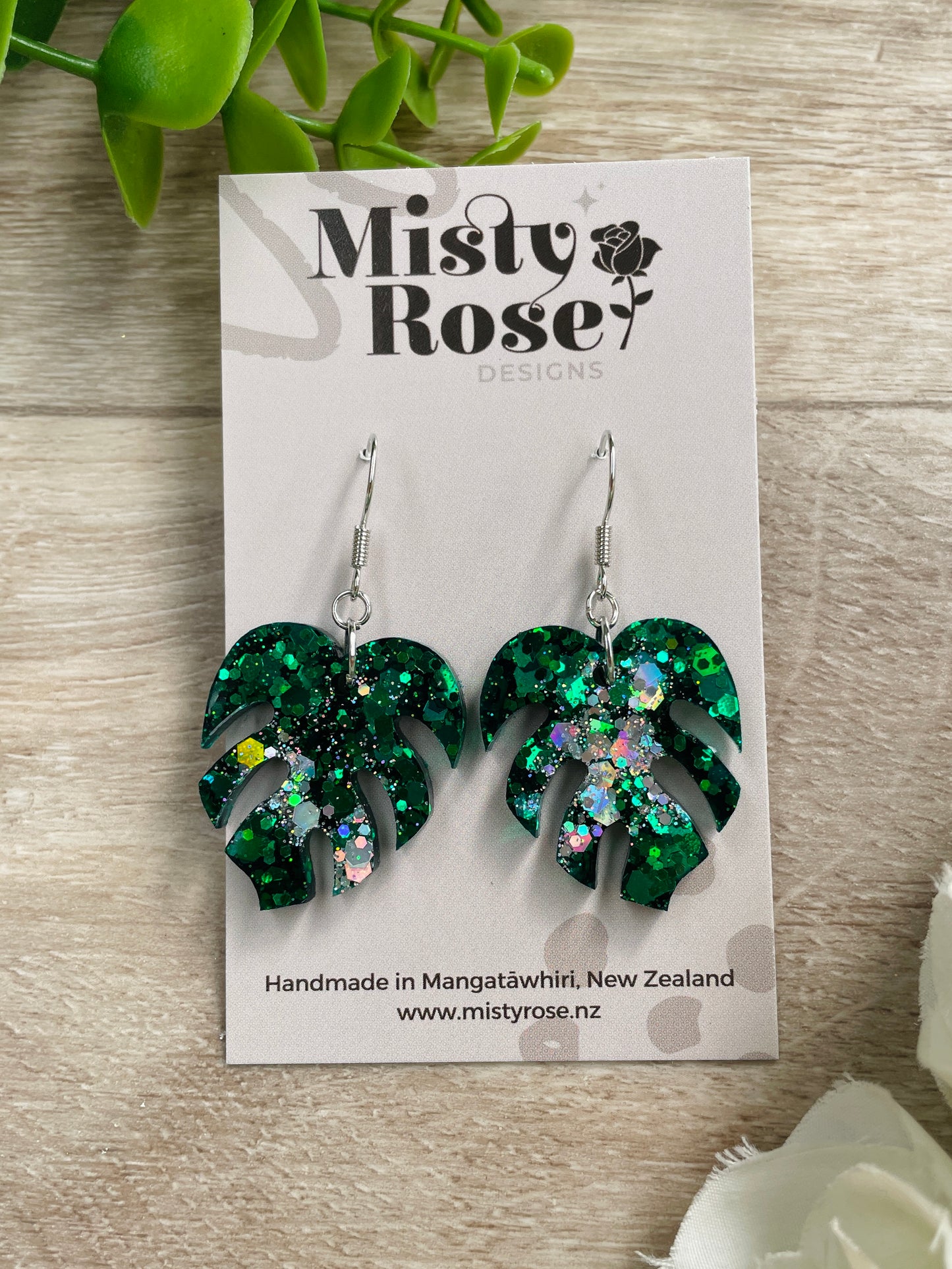 Monstera Earrings