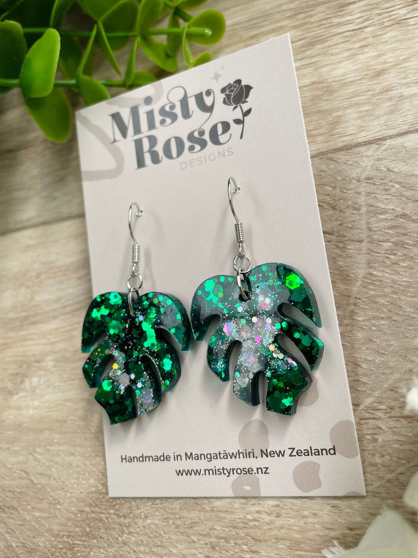 Monstera Earrings