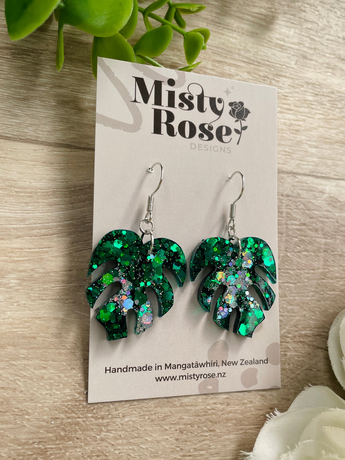 Monstera Earrings