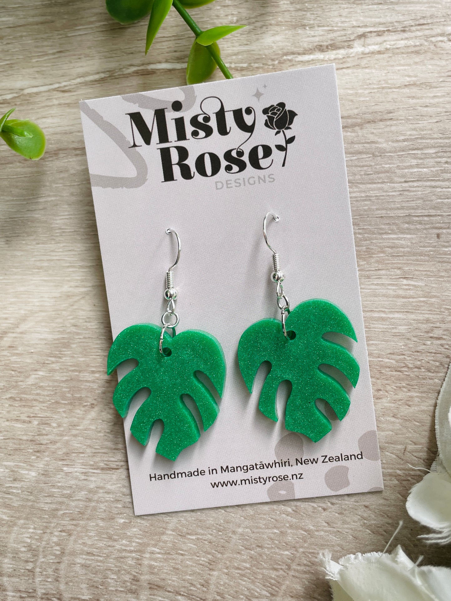 Monstera Earrings