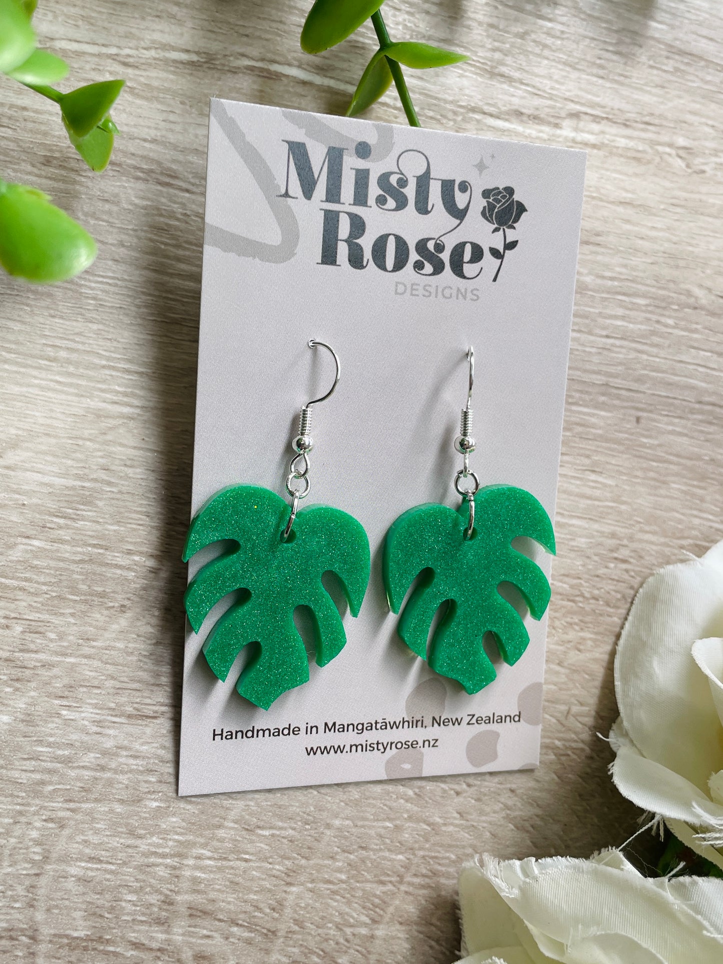 Monstera Earrings