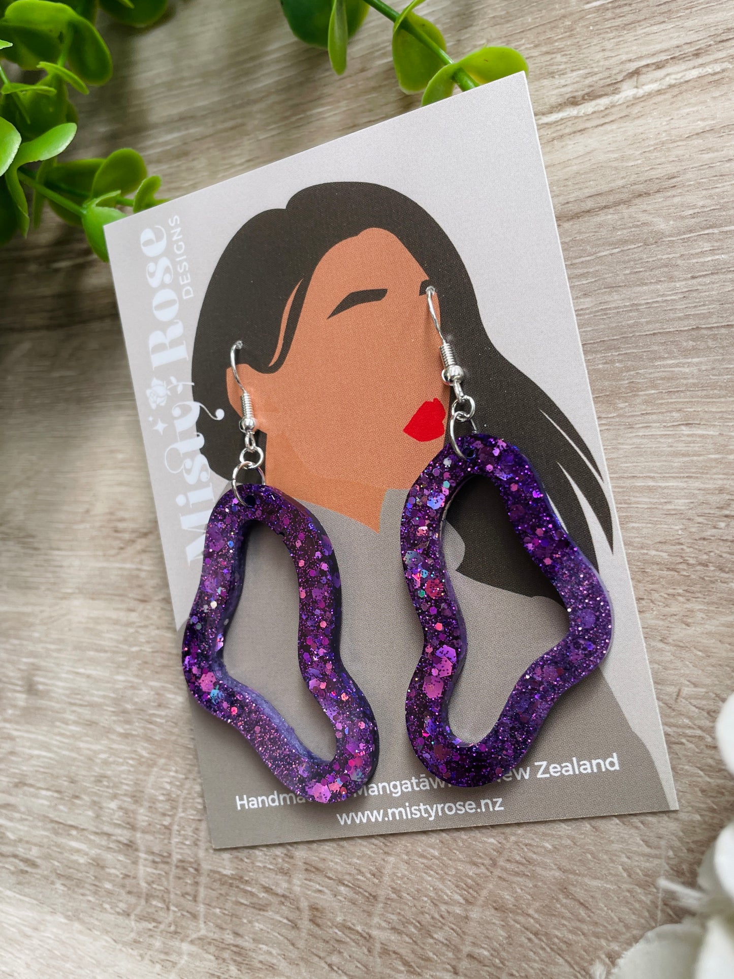 Oval Squiggle Earrings