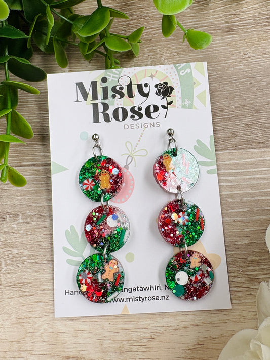 Triple Circle Earrings