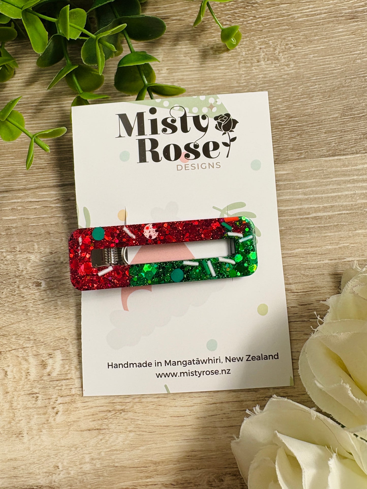 Christmas Hair Clip - Rectangle