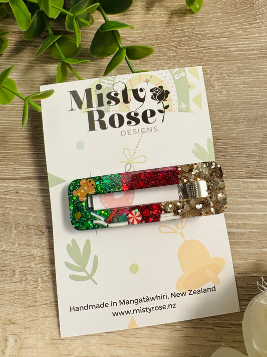 Christmas Hair Clip - Rectangle