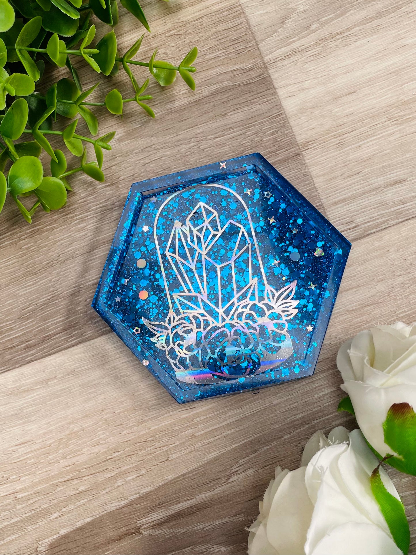 Hexagon Coaster - Blue Mystical