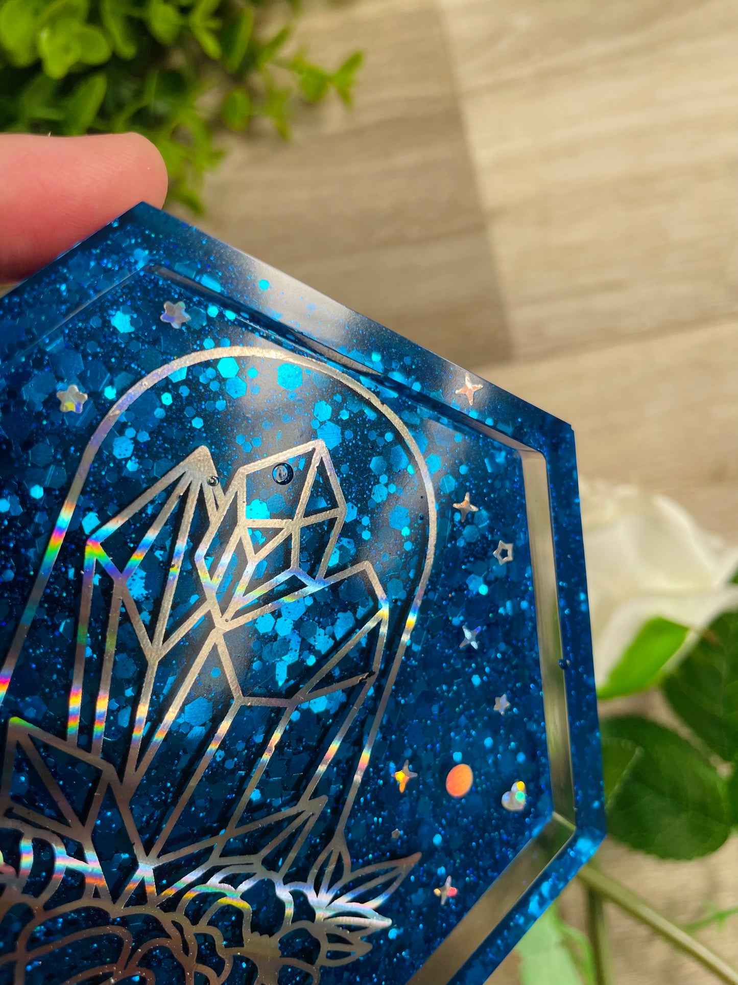 Hexagon Coaster - Blue Mystical